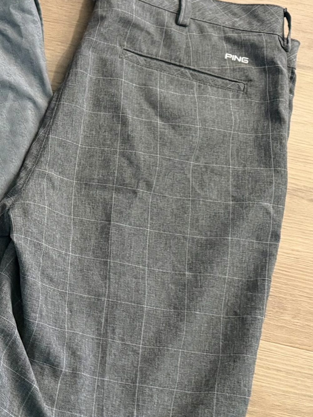 Ping Men's Gray Windowpane Golf Shorts